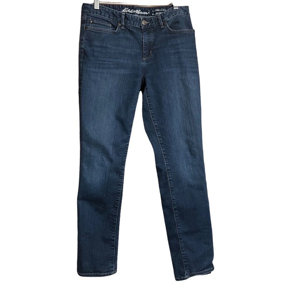 Eddie Bauer Women's Straight Leg Jeans - Dark Blue